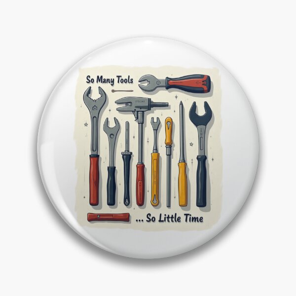 Item preview, Retro 1980s So Many Tools, So little time  designed and sold by GroovyDino.