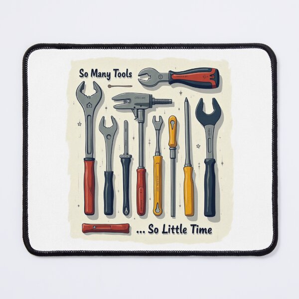 Item preview, Retro 1980s So Many Tools, So little time designed and sold by GroovyDino.