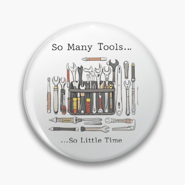 Item preview, Retro 1980s So Many Tools, So little time  designed and sold by GroovyDino.
