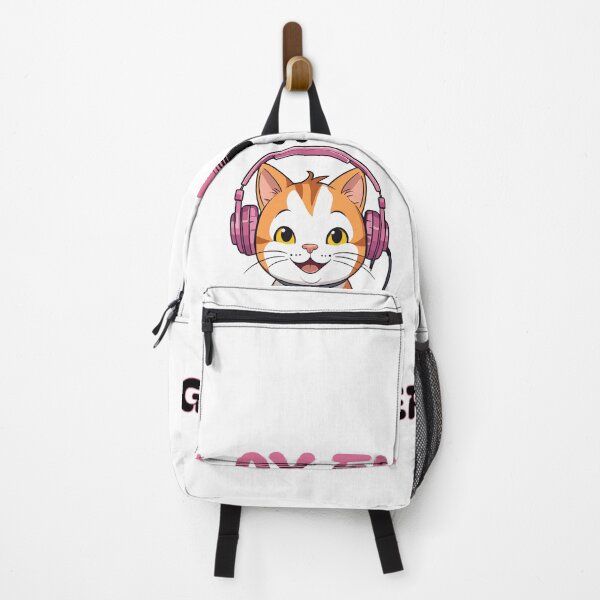 Item preview, Cute happy cat playing on the computer. designed and sold by KojourinArt.
