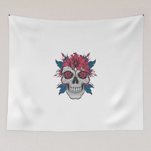 Item preview, FlFloral Skull: The Art of Beauty and Mortality designed and sold by TrendTrove1.