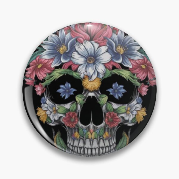 Item preview, FlFloral Skull: The Art of Beauty and Mortality designed and sold by TrendTrove1.