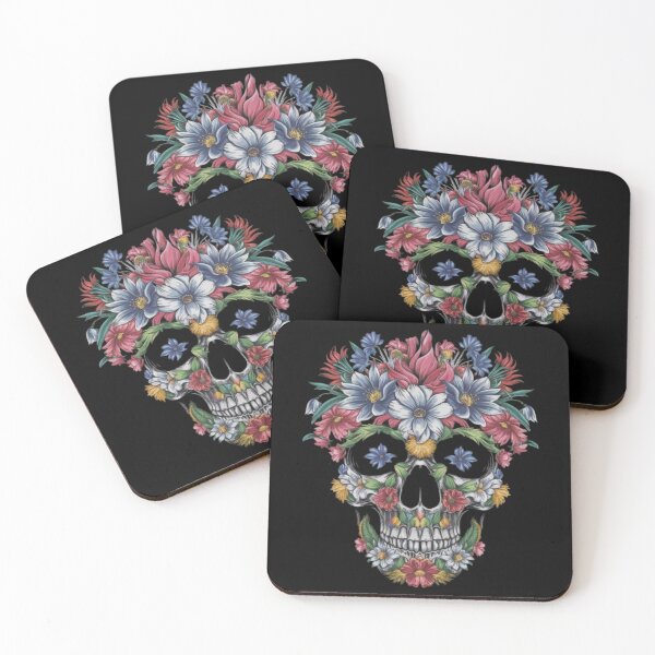 Item preview, FlFloral Skull: The Art of Beauty and Mortality designed and sold by TrendTrove1.