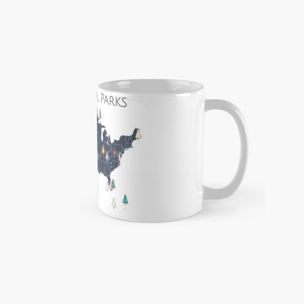 National Parks Color Map Mug National Parks Explorer Map" Mug By Parmarmedia | Redbubble