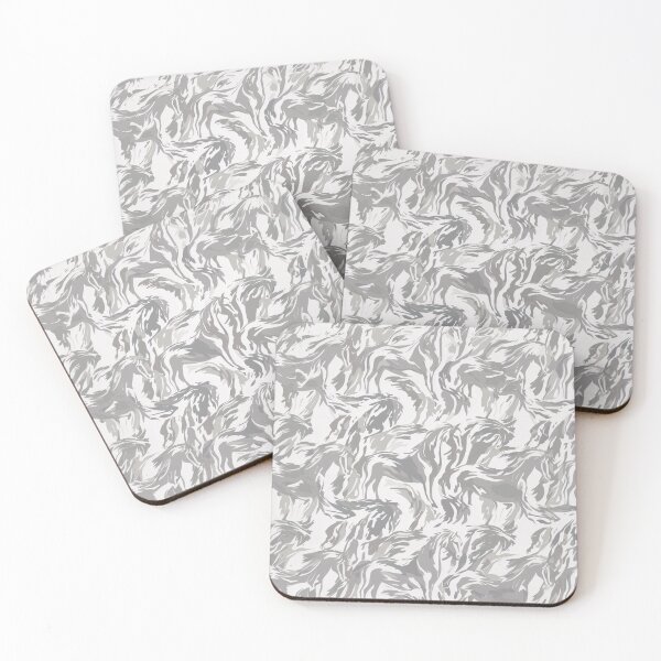 Item preview, GRAY SNOW HORSES : Open Field Collection  designed and sold by Zen Candy 3000 Travis Nicholas Zariwny.