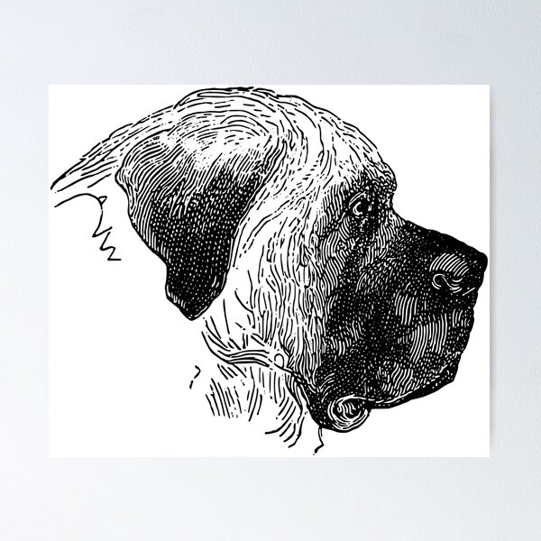 Item preview, Hand-drawn large hunting dog designed and sold by smnessen.