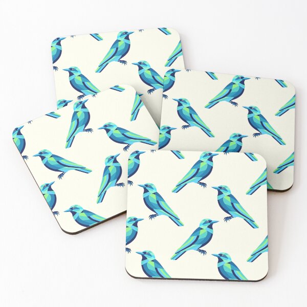 Item preview, Abstract geometric vector illustration of a blue bird designed and sold by Familyshmot.