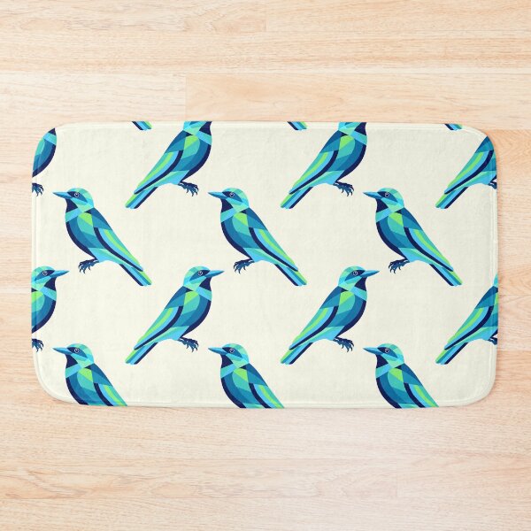 Item preview, Abstract geometric vector illustration of a blue bird designed and sold by Familyshmot.