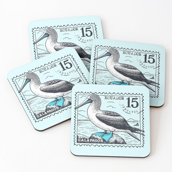 Item preview, Postage stamp of Blue-footed Booby from Ecuador, Galapagos designed and sold by by helaenrose.