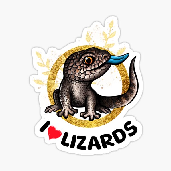 Item preview, I love lizards Cute Blue Tongue Skink Design designed and sold by BeataY6Art.