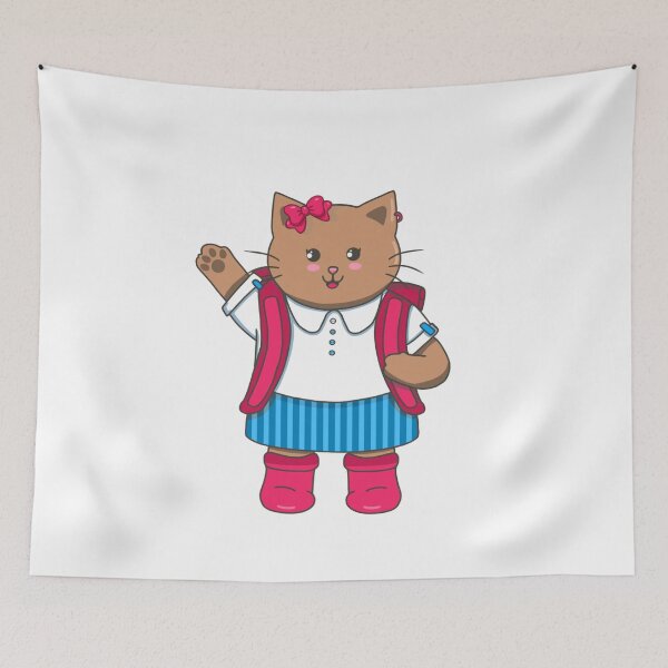 Item preview, Adorable  Little kitten Going Back to School  designed and sold by Hello-Cuties.