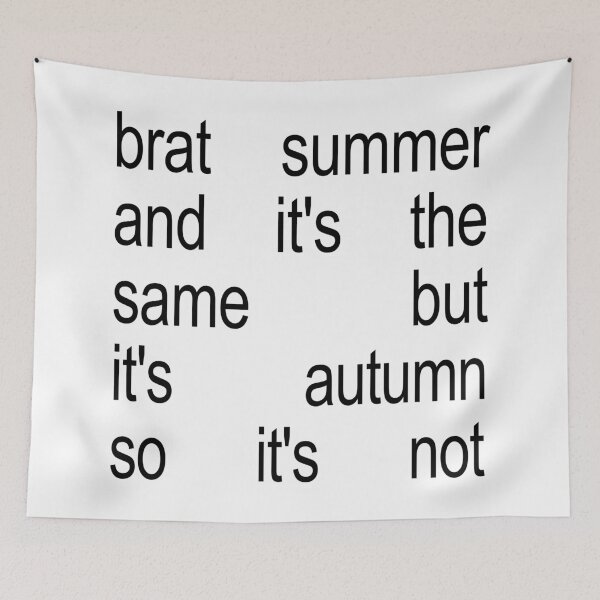 Item preview, brat autumn (white background) designed and sold by acciojoy.