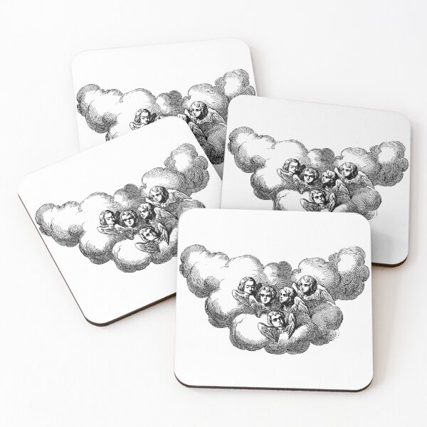 Item preview, hand-drawn angels in the clouds designed and sold by smnessen.