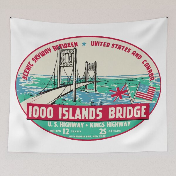 Item preview, Thousand Islands Bridge Vintage Style Decal designed and sold by Decal Mania.