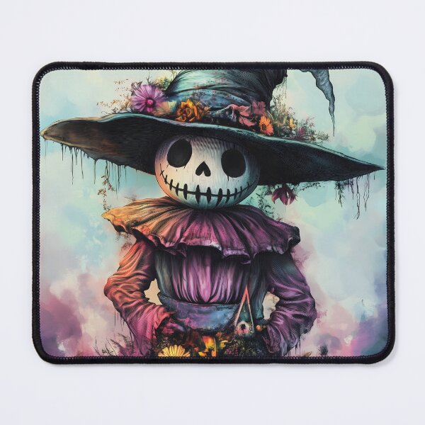 Item preview, A Pretty Watercolor Scarecrow Watching Over Her Blooms designed and sold by JujuMaeDesigns.