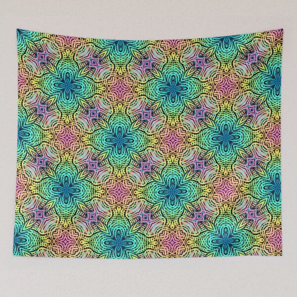 Item preview, Patrón de mosaico abstracto de colores pastel designed and sold by chambergambit.