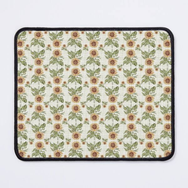 Item preview, Sunflowers on burlap watercolor seamless repeat designed and sold by smnessen.