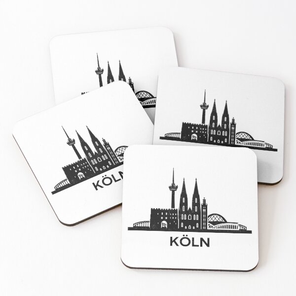 Item preview, Minimalist Cologne Skyline Silhouette Black designed and sold by strixvariaart.