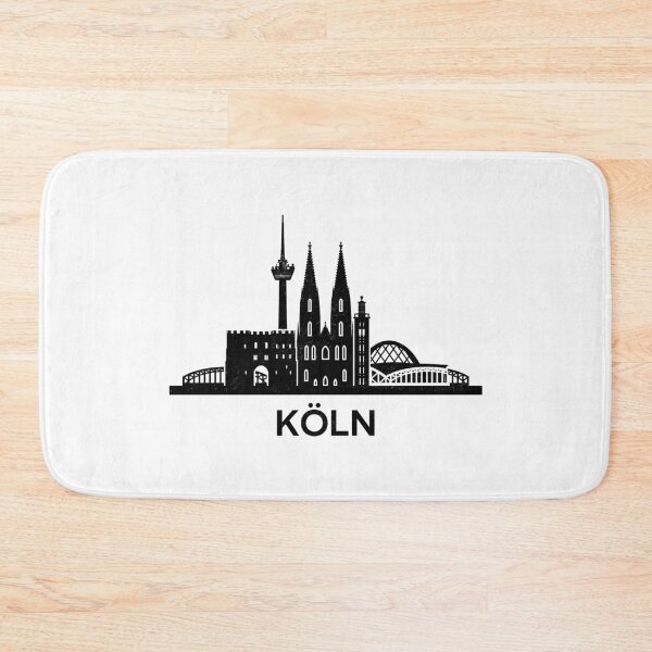 Item preview, Minimalist Cologne Skyline Silhouette Black designed and sold by strixvariaart.