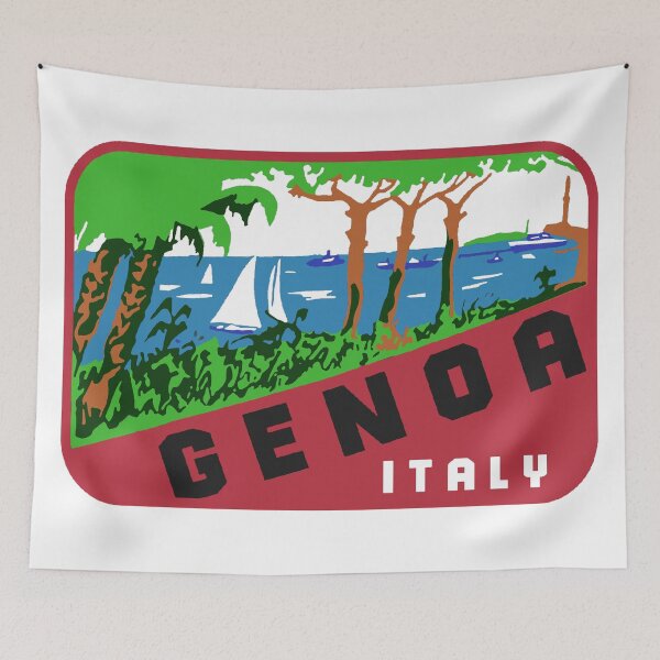 Item preview, Genoa Italy Vintage Style Decal designed and sold by Decal Mania.