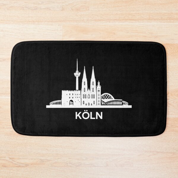 Item preview, Minimalist Cologne Skyline Silhouette White designed and sold by strixvariaart.