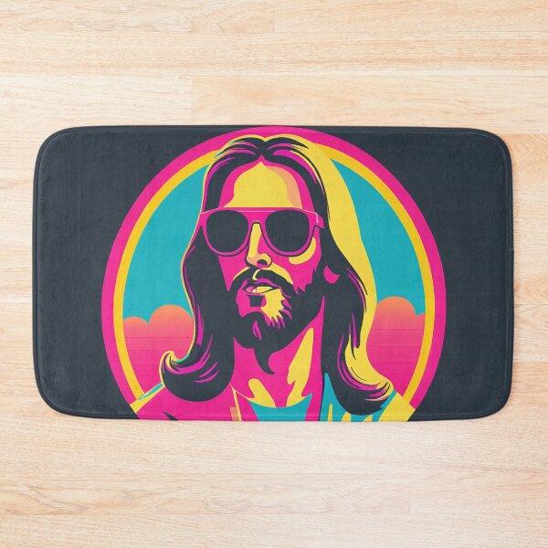 Item preview, Heavenly Cool Jesus with Retro Sunglasses Pop Art T-Shirt designed and sold by pixelandcrafted.