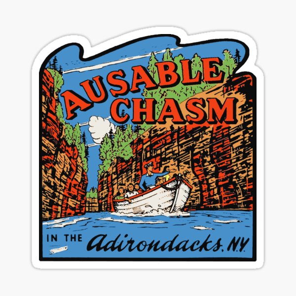 Item preview, Ausable Chasm Vintage Style Decal designed and sold by zsonn.