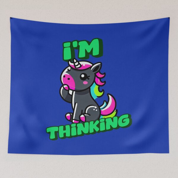Item preview, I'm Thinking - Charlie Incredible art for the unicorn lover in your life, great gift for daughters, girlfriends, wives and more designed and sold by 3DAF.