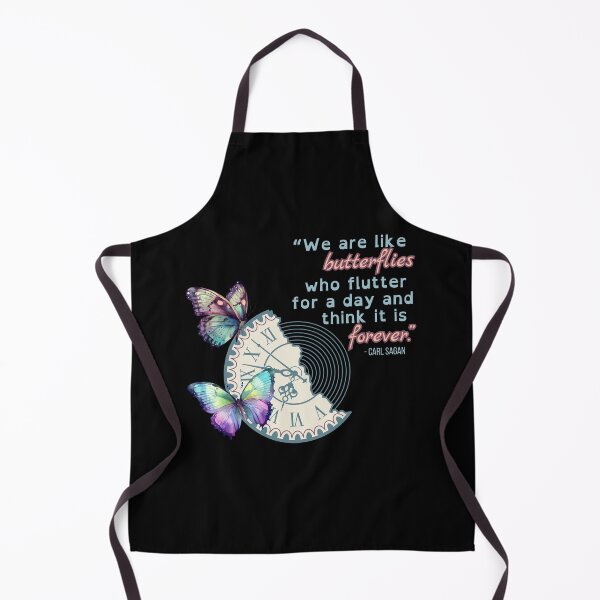 Item preview, Carl Sagan Quote We Are Like Butterflies Watercolor Clock designed and sold by LivingRoomZoo.