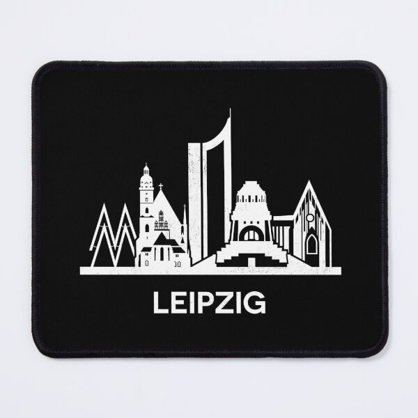 Item preview, Leipzig Skyline Silhouette White designed and sold by strixvariaart.