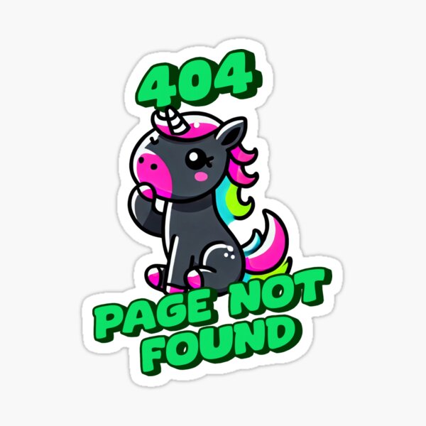 Item preview, 404 Page Not Found -  Charlie Incredible art for the unicorn lover in your life, great gift for daughters, girlfriends, wives and more designed and sold by 3DAF.