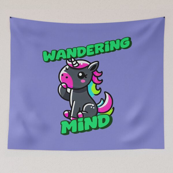 Item preview, Wandering Mind - Charlie Incredible art for the unicorn lover in your life, great gift for daughters, girlfriends, wives and more designed and sold by 3DAF.