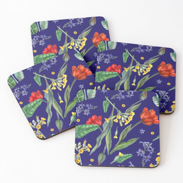 Item preview, Tulips, primulas, hyacinth flowers pattern designed and sold by stasia-ch.