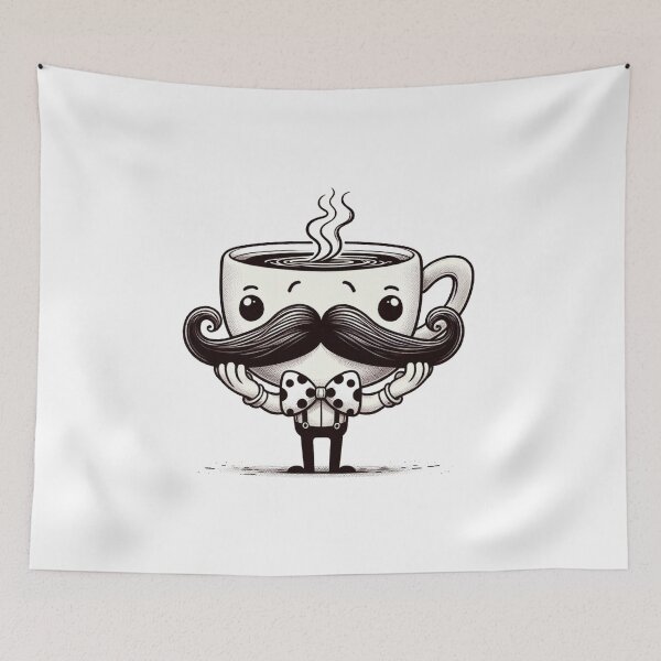 Item preview, Dapper Fellow Enjoys Aroma of Massive Coffee Mug. designed and sold by freackly.