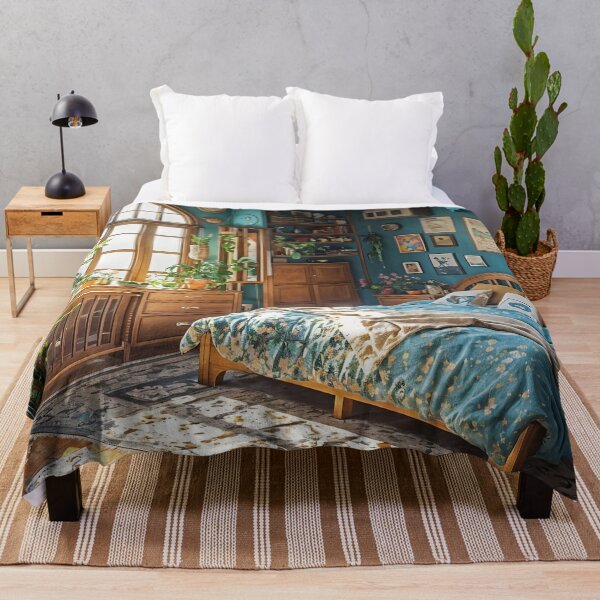 Item preview, Serene Morning: A Sunlit Bedroom Oasis designed and sold by oanaunciuleanu.