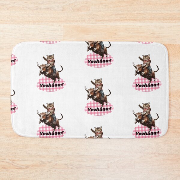 Item preview, Yeehaw! Ride 'Em - Bull Riding Cat Cowboy designed and sold by zwrohn.