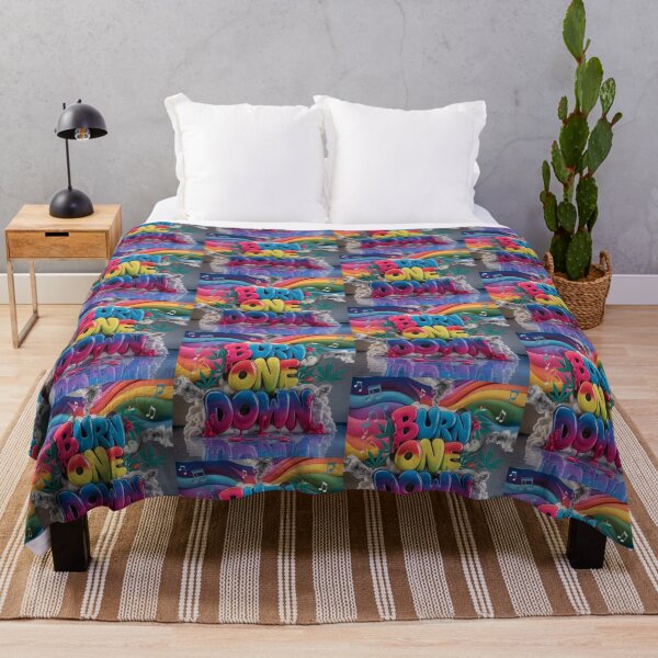 Item preview, Colorful Burn One Down Marijuana Pot Graphic Art designed and sold by JLEmporium.