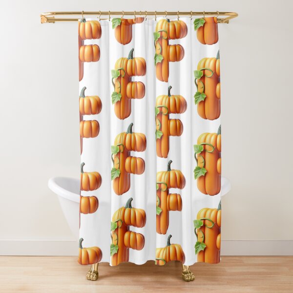 PUMPKIN LETTER F Shower Curtain