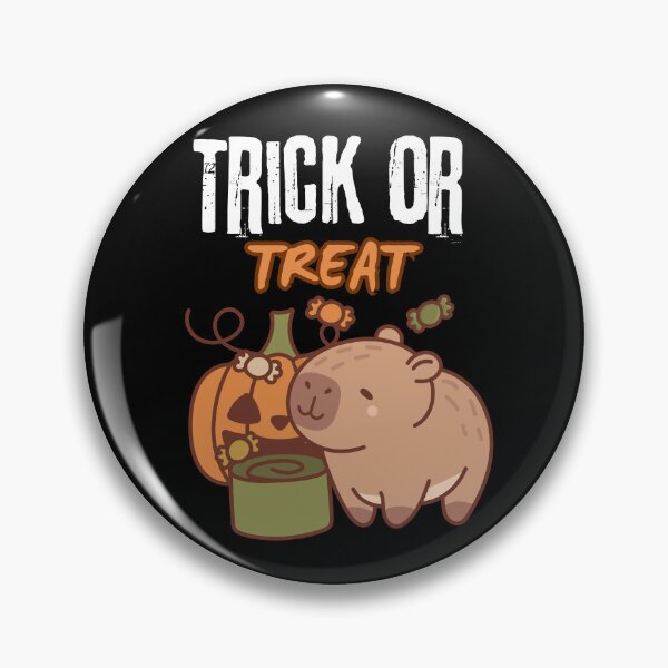 Item preview, Cute capybara trick or treat Halloween graphic designed and sold by PerkyParakeet.
