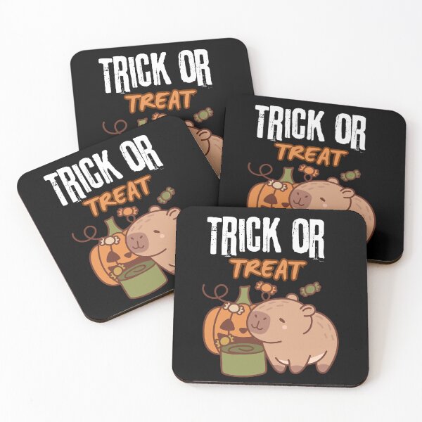 Item preview, Cute capybara trick or treat Halloween graphic designed and sold by PerkyParakeet.