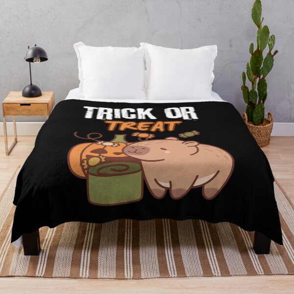 Item preview, Cute capybara trick or treat Halloween graphic designed and sold by PerkyParakeet.