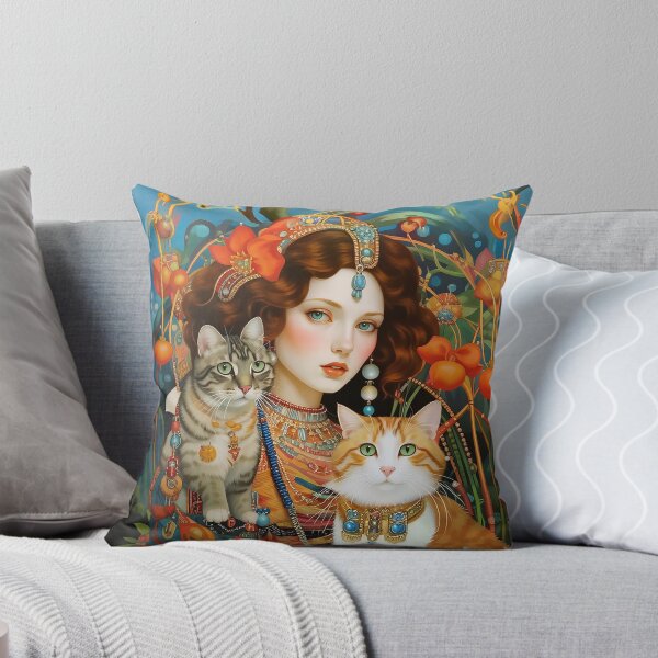 Item preview, Beautiful girl with a cat. designed and sold by Natalia-Vlad.