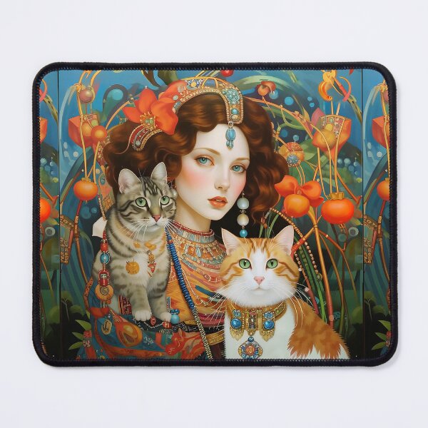 Item preview, Beautiful girl with a cat. designed and sold by Natalia-Vlad.