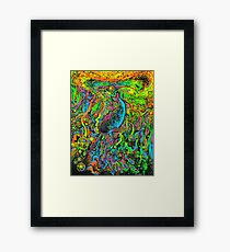 Narwhal 10,000 Leagues in Deep Space Framed Print