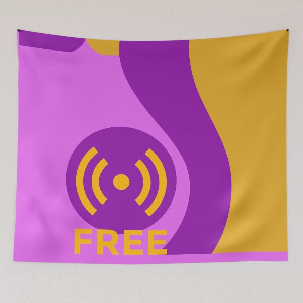 Item preview, Free wave, fuchsia and yellow. designed and sold by Ciervo Primavera.