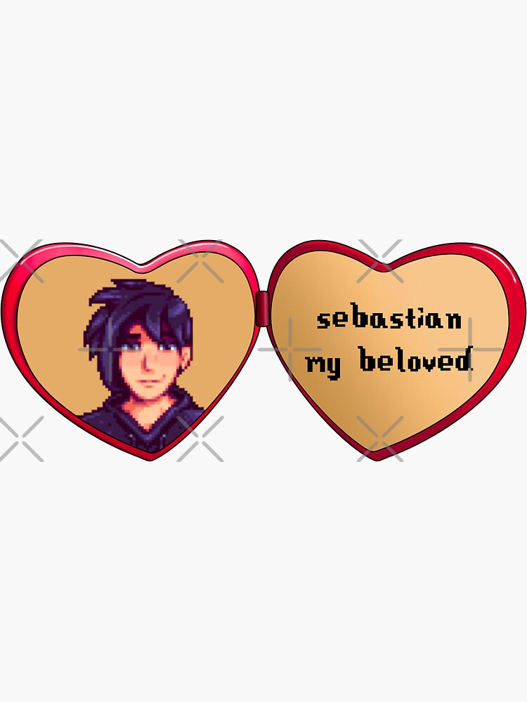 Aperçu 3 sur 3. Sticker avec l'œuvre Sebastian, mon mème bien-aimé de Stardew Valley créée et vendue par MausHausArt.