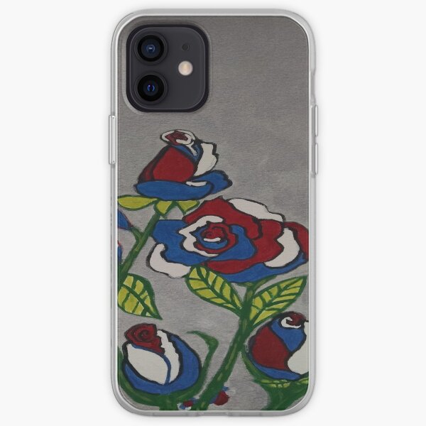 Red White and Blue Roses iPhone Soft Case