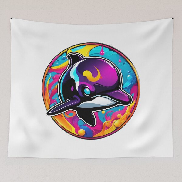 Item preview, Colourful Dolphin Art | Psychedelic Dolphin  designed and sold by pUNKnown.