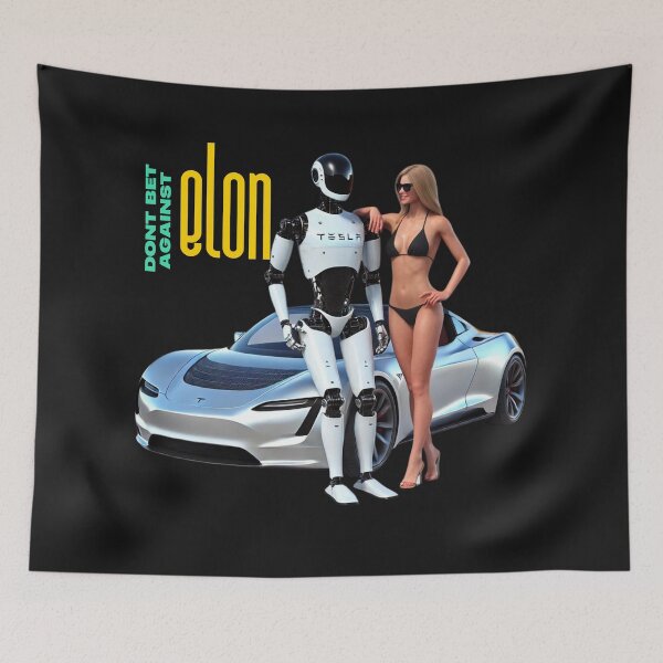 Item preview, Tesla bot designed and sold by TEEJAMBOREE.