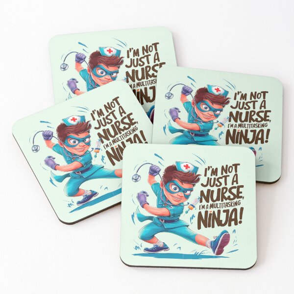 Item preview, I´M Not Just a Nurse. I´M a Multitasking Ninja! - Male Nurse designed and sold by Second Draft Visuals.